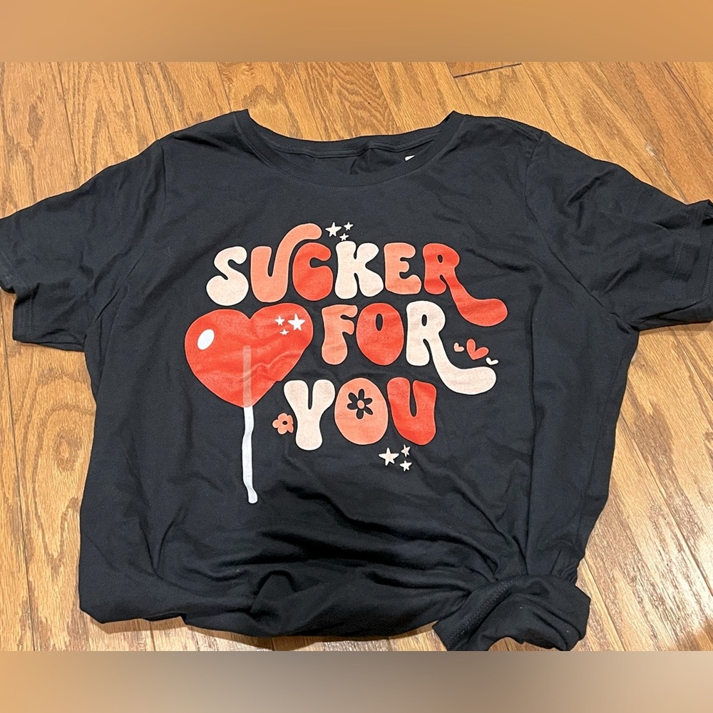 I'm A Sucker For You Candy Heart Love Valentines Day Teacher Tee Shirt - size 1x